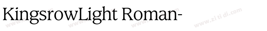 KingsrowLight Roman字体转换